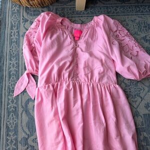 Lilly Pulitzer Light Pink Eyelet Detail Blouse